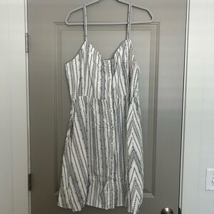 Off-White & Black Old Navy Mini Dress